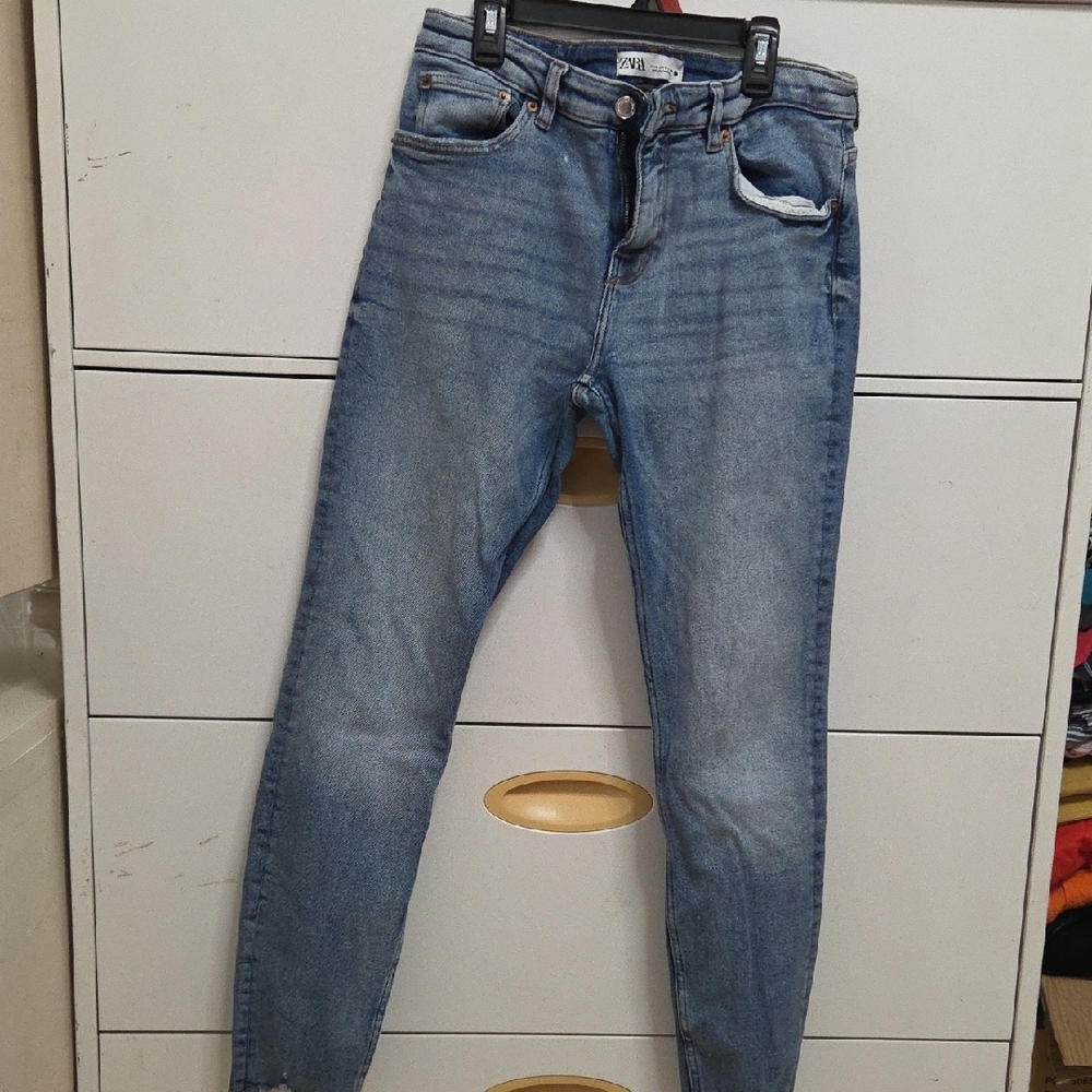 Zara Women's Light Blue Skinny Jeans Sz 8 [0040]